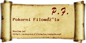 Pokorni Filoméla névjegykártya